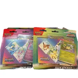 Pokemon TCG Prismatic Evolutions Tech Sticker Collection Set Lot Of 2 New/sealed - Image 1
