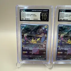 2023 Pokemon JPN 151 Pikachu Art Rare Holo 173 CGC 10 Pristine Sequential Pair - Image 2