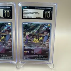 2023 Pokemon JPN 151 Pikachu Art Rare Holo 173 CGC 10 Pristine Sequential Pair - Image 3