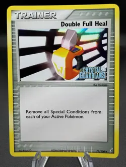 Pokemon TCG Double Full Heal 77/100 Reverse Holo EX Crystal Guardians LP - Image 1