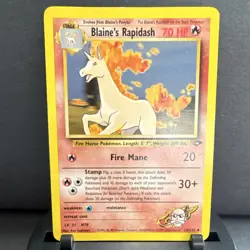 Pokemon TCG Blaine's Rapidash Gym Challenge 33/132 Stage 1 70 HP Uncommon - Image 1