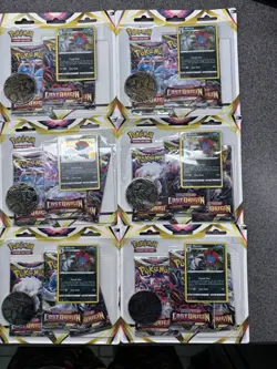 Pokemon TCG Lost Origin Sword & Shield 3-Pack Blister Weaville Sealed - Lot Of 9 - Image 4