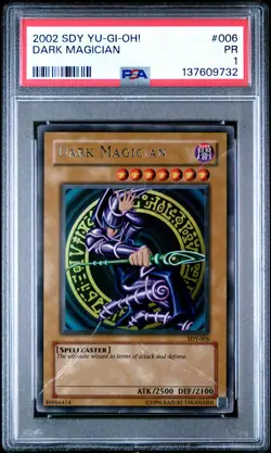 2002 YU-GI-OH! STARTER DECK: YUGI #006 DARK MAGICIAN PSA 1 - Image 1