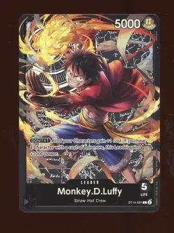 One Piece English ST14-001 Monkey.D.Luffy Alternate Art Leader - Image 1