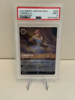 PSA 9 Disney Lorcana Ursula's Return Cinderella Enchanted Melody Weaver 205/204 - Image 1