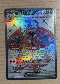Pokemon TCG Charizard EX Obsidian Flames Holo Ultra Rare Card 215/197 NM - Image 1
