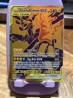 Pokemon TCG Pikachu Zekrom GX Sun & Moon SM248 Holo Promo Card NM Condition - Image 1