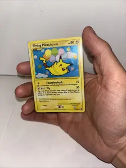 Pokemon TCG Flying Pikachu Holo Card 113/111 Rising Rivals Series - Image 3