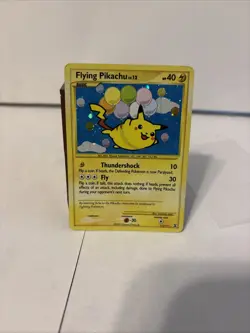 Pokemon TCG Flying Pikachu Holo Card 113/111 Rising Rivals Series - Image 5