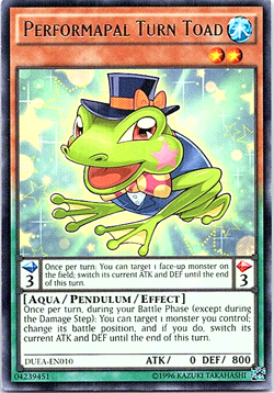 Performapal Turn Toad DUEA-EN010 Yu-Gi-Oh! Card Light Play Unlimited - Image 1