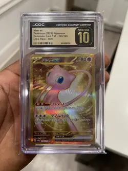 CGC Pristine 10 Mew ex Ultra Rare Holo Pokemon Card 208/165 Japanese 2023 - Image 3