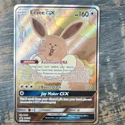 Pokemon TCG Eevee GX Promo Holo SM233 SM Basic 160 HP English Card Stock - Image 1