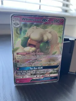 Pokemon Whimsicott GX (Off Center Card!) Ultra Rare Card Unbroken Bonds 140/214 - Image 1