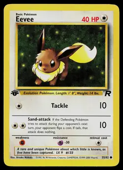 Pokemon Card - Eevee Team Rocket 55/82 Common 1st Edition - Image 1