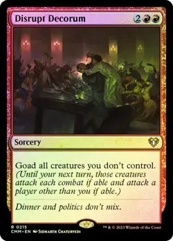 Magic The Gathering MTG DISRUPT DECORUM FOIL Commander Masters NM Near Mint - Image 1