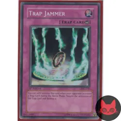 Yugioh Trap Jammer IOC-110 Super Rare 1st Edition LP - Image 1