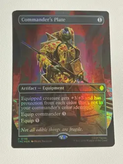 Commander's Plate (Borderless) Commander: Teenage Mutant Ninja Turtles Foil PRMO - Image 1