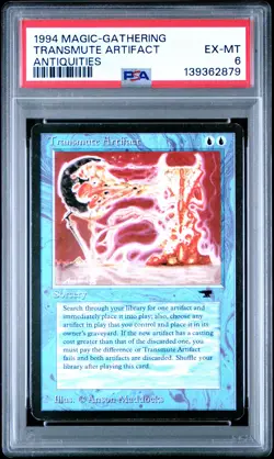 1994 MTG ANTIQUITIES TRANSMUTE ARTIFACT PSA 6 - Image 1