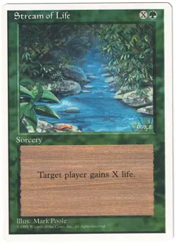 4XMagic: The Gathering (MTG 4th Edition) 1995 - Stream of Life - Image 1