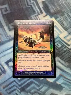 MTG Foil Engineered Plague EX/LP- 7th Edition - Image 1