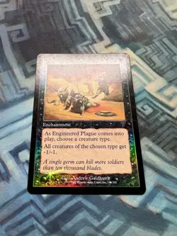 MTG Foil Engineered Plague EX/LP- 7th Edition - Image 2
