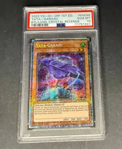 2022 Yu-Gi-Oh! Yata-Garasu BLCR-EN098 1st Edition Starlight Rare PSA 10 GEM MINT - Image 1