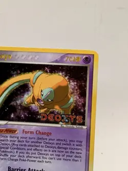 2005 Pokemon Deoxys (Defense Forme) 18/107 EX Deoxys Reverse Holo Rare - Image 3