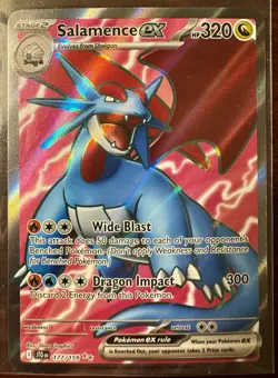 Pokemon TCG Salamence ex 177/159 Sv09: Journey Together Holo - Image 1