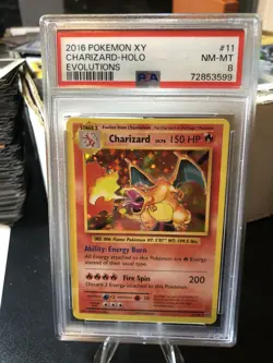 Pokemon Charizard 11/108 Holo Evolutions PSA 8 - Image 1