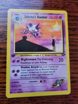 LP (1st edition) Pokemon SABRINA'S HAUNTER Card GYM CHALLENGE Set 55/132 - Image 1