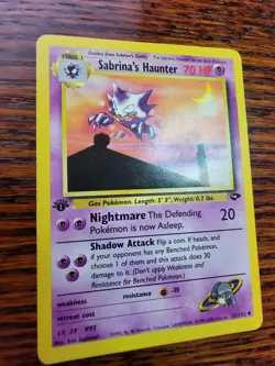 LP (1st edition) Pokemon SABRINA'S HAUNTER Card GYM CHALLENGE Set 55/132 - Image 2