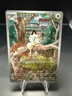 Pokemon TCG Meowth 106/094 Phantasmal Flames Illustration Rare - Image 2