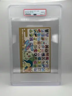 2019 POKEMON CENTER ONLINE MONTHLY POSTCARD JUNE 2019 DEX NO. 152-201 PSA 10 - Image 1