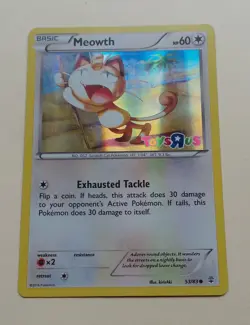 Pokemon MEOWTH 53/83 Holo Toys R Us Stamped - 2016 Promo Generations - Image 1