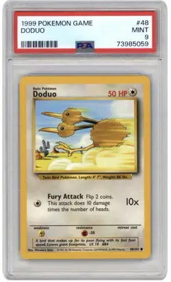 1999 Pokemon Game Doduo 048/102 PSA 9 - Image 1