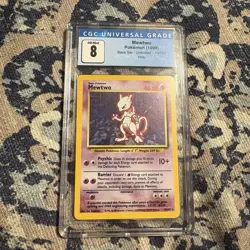 Mewtwo 10/102 Pokemon TCG 1999 Base Set Holo Unlimited Rare Graded Card CGC 8 - Image 1