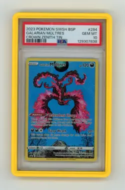 2023 Pokemon Sword & Shield Crown Zenith Promo Galarian Moltres #SWSH284 PSA 10 - Image 1