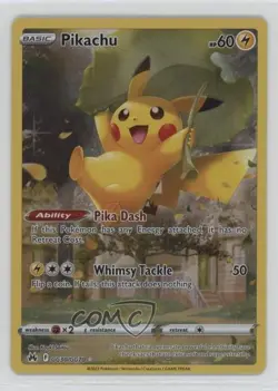 Full Art - Pikachu Pokemon Sword & Shield Crown Zenith Galarian Gallery #GG30 - Image 1