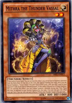 Mithra the Thunder Vassal #SR01-EN011 Yugioh Unlimited Lightly played - Image 1