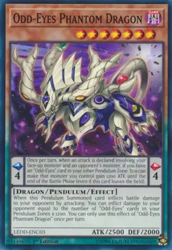 Odd-Eyes Phantom Dragon - LEDD-ENC03 - Common - 1st Edition - Lightly Played - Image 1