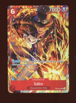 One Piece English OP05-007 Sabo Alternate Art Super Rare - Image 1