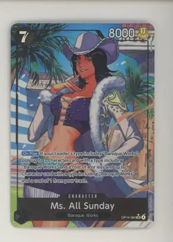 One Piece English OP14-084 Ms. All Sunday Alternate Art Super Rare - Image 1