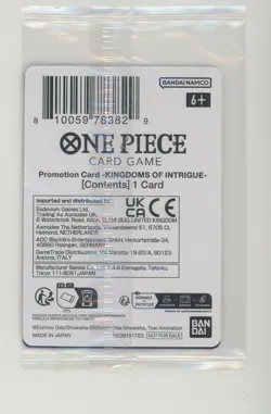One Piece Promotion Card Kingdoms of Intrigue Monkey D Luffy Promo Sealed - Image 2