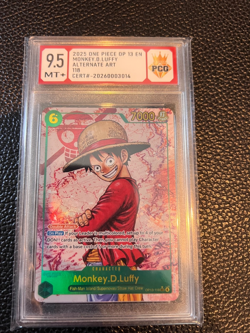 2025 One Piece OP13 EN Alternate Art #118 Monkey D. Luffy PCG 9.5GEM MINT - Image 1