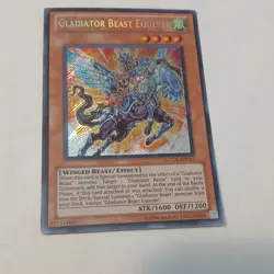 Gladiator Beast Equeste LCGX-EN251 Yu-Gi-Oh! Card Secret Rare Unlimited Edition - Image 1