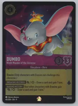 Disney Lorcana Cold Foil - Dumbo - Ninth Wonder of the Universe 45/204 - Fabled - Image 1
