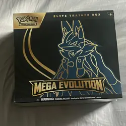 Pokemon TCG Mega Evolution Lucario Elite Trainer Box ETB - Image 1