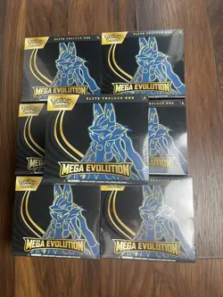 Pokemon TCG Mega Evolution Lucario Elite Trainer Box ETB x 7 ✅ Quick Delivery - Image 1