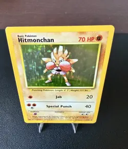 Pokemon TCG Hitmonchan Base Set 7/102 Holo Rare Vintage 1999 LP/MP Unlimited - Image 3