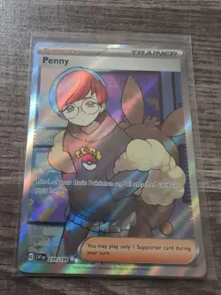 Pokemon TCG Penny Scarlet & Violet Holo Ultra Rare Card 239/198 NM/M Condition - Image 1